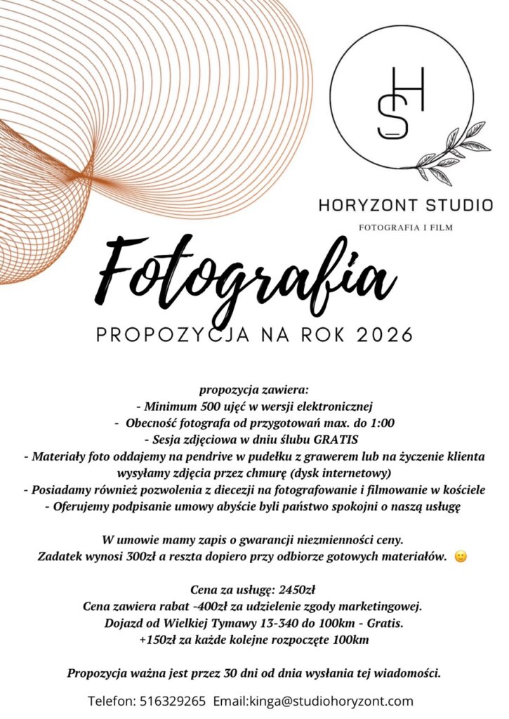 Oferta fotografa ślubnego