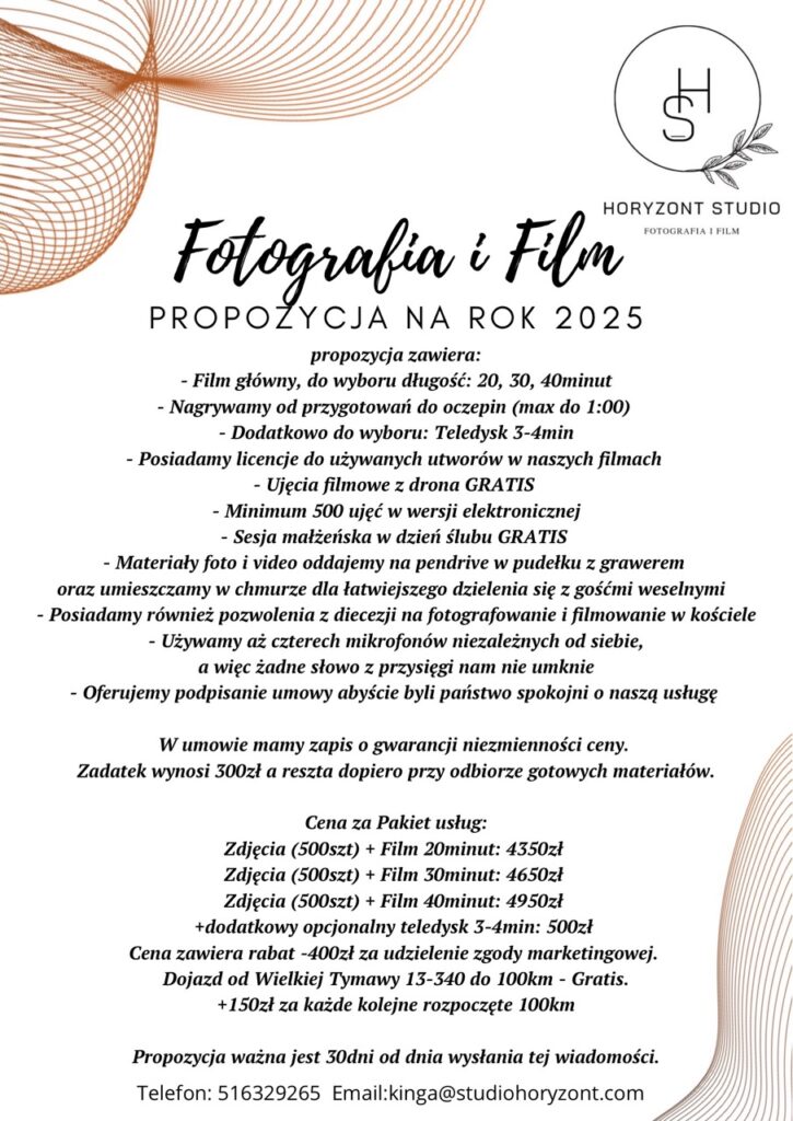 Oferta fotografa ślubnego